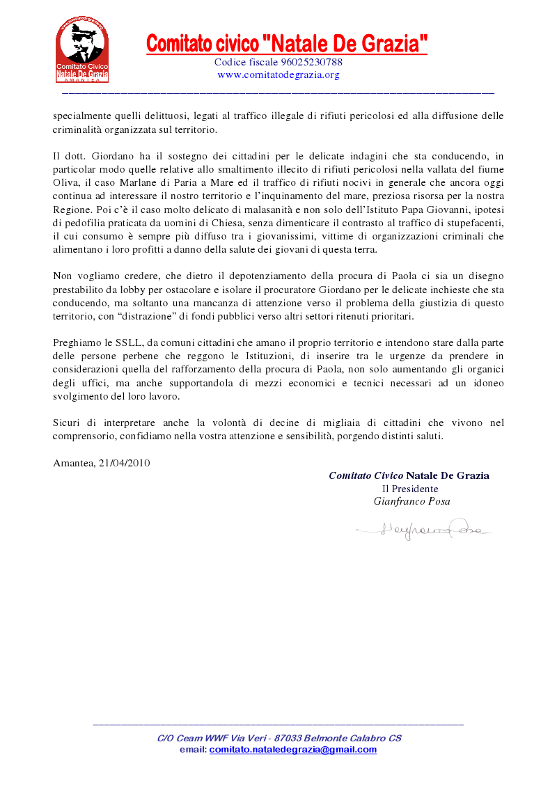 Potenziamento procura pala PAG. 1 Potenziamento procura pala PAG. 1